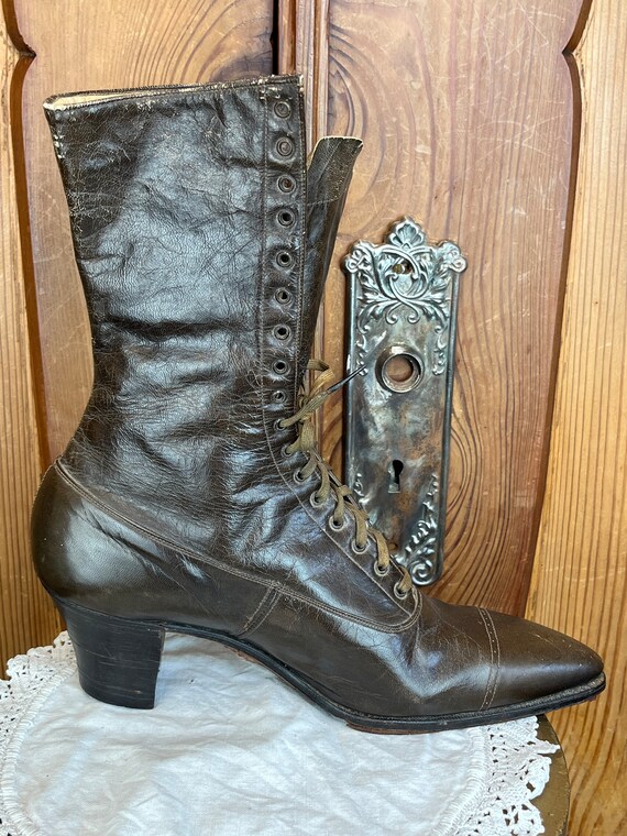 Antique Victorian Boots High Top Boots Edwardian … - image 6