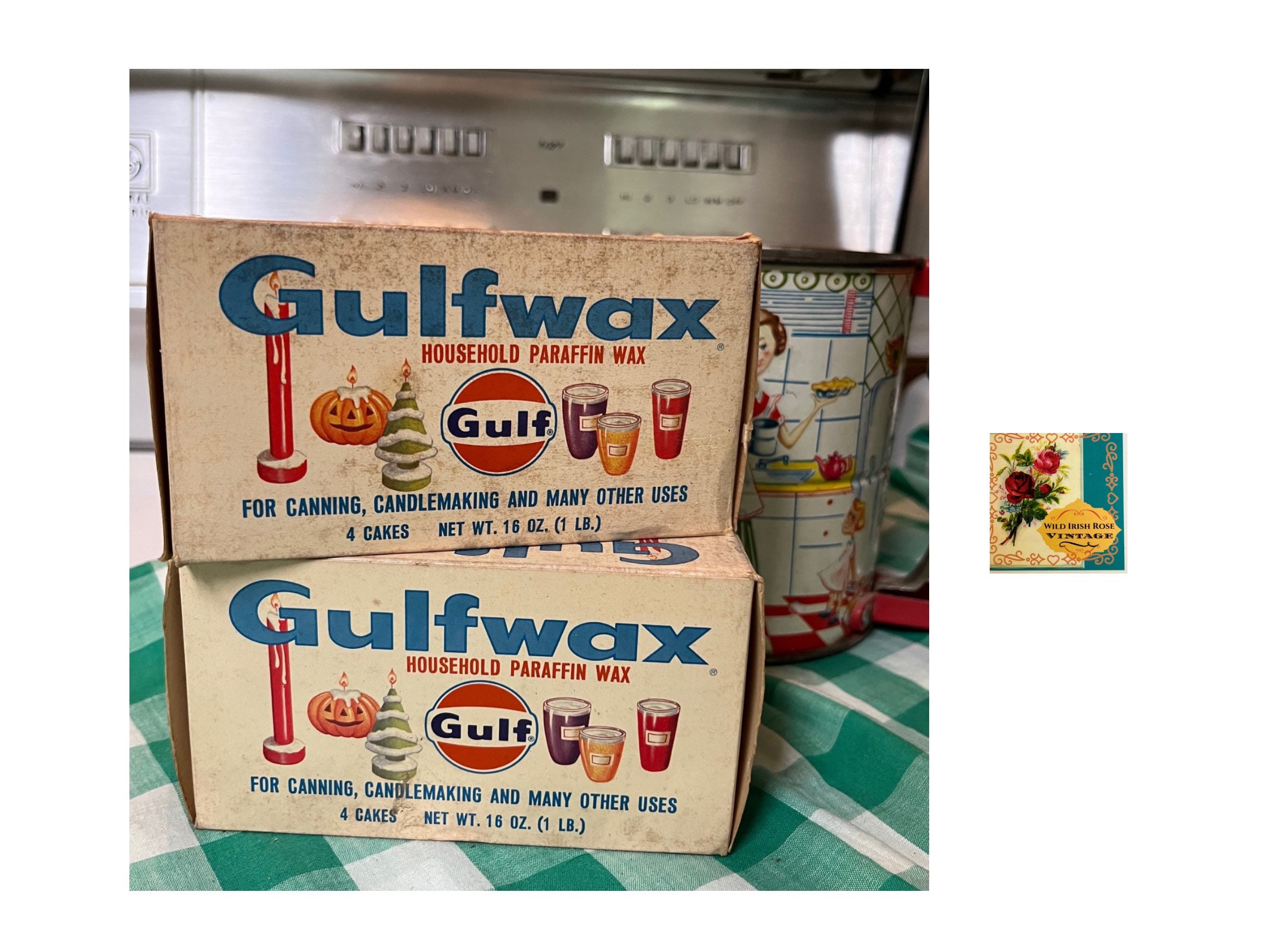 NEW Gulfwax Household Parafin Lot of 2 16oz Boxes *FREE SHIPPING*