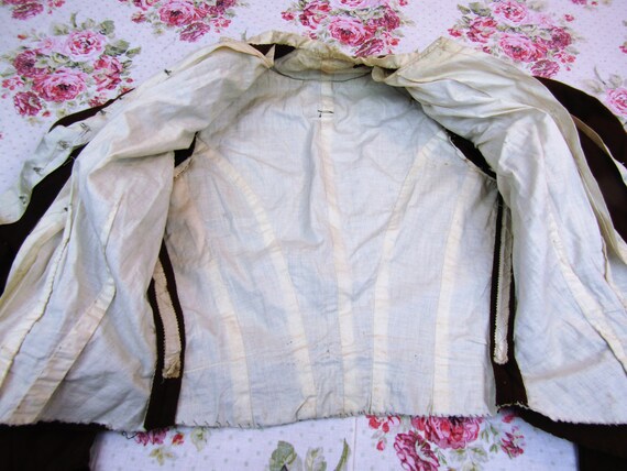 Antique Victorian Bodice Size XS 1890s Bodice 19t… - image 9