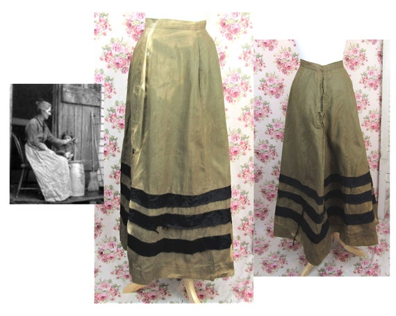 Antique Pioneer Skirt Size Medium Antique 1800's