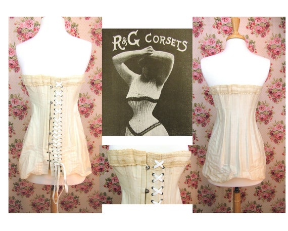 Antique Edwardian 1910's Corset Size Small Antique