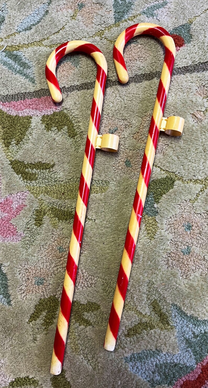 Vintage Plastic Candy Canes Vintage 1980s Union Products Etsy
