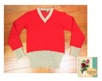 Vintage Men's Sweater Vintage Letterman's Sweater Vintage 1950's Wilson Sports Sweater