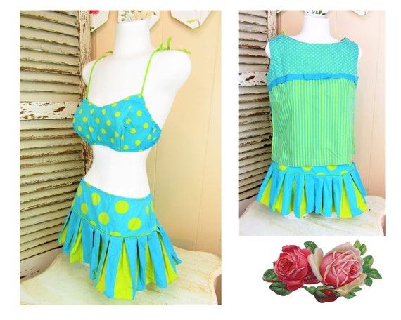 Vintage Bathing SwimSuit 1950’s Playsuit Vintage … - image 1