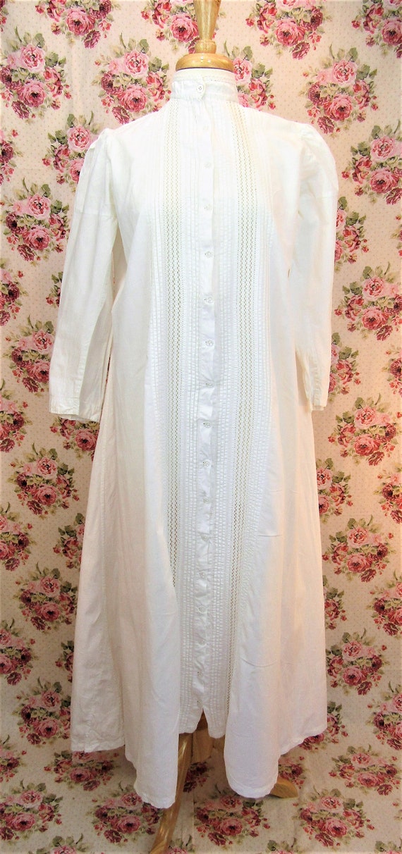 Antique Victorian 1800's Nightgown Size XS Antiqu… - image 2