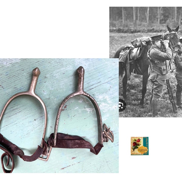 World War 1 US Cavalry Spurs WW1 US AB Military Riding Spurs