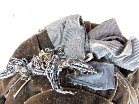 Antique Mid Victorian Widow's Bonnet Antique 1800… - image 8