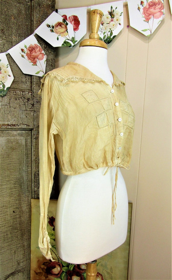 Antique Edwardian Blouse Size Medium/Large Antiqu… - image 7