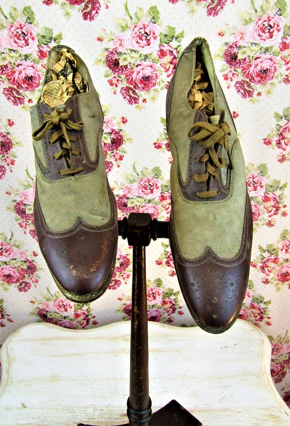 Antique Oxford Shoes Edwardian Dandy Men's Wingtip Etsy Hong