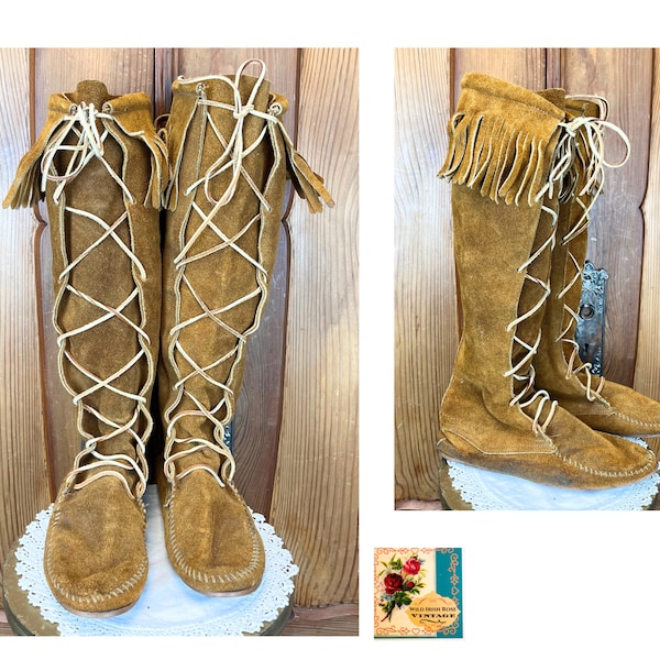 Knee High Moccasins - Etsy
