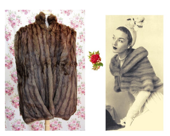 Vintage Mink Stole Size Large Vintage 1940's-1950'