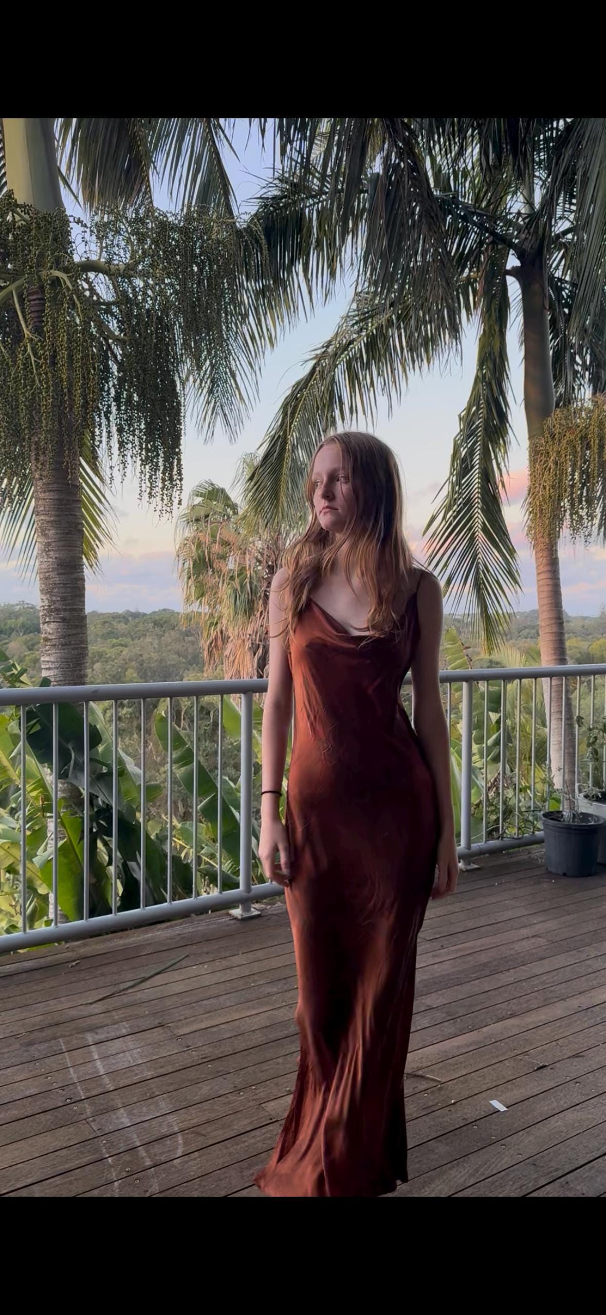 silk rust maxi dress Halter Tassel Detail Maxi Dress Rust