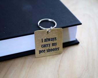 I always carry my pee shooter - Funny - Pet Tags - Pet ID Tag - Dog Tag - Dog ID Tag - Custom Dog Tag - Personalized Dog Tag - Custom Tag