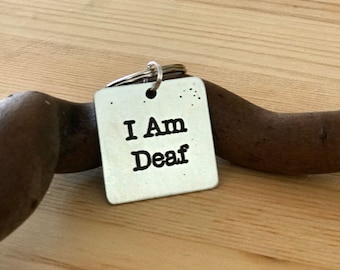 I Am Deaf - Pet Tags - Pet ID Tag - Cat Tag - Dog ID Tag - Custom Dog Tag - Personalized Cat Tag - Custom Tag