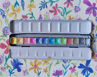Schmincke Akademie Pastel Watercolor Palette: 12 Icy Colors, Limited Edition (Vegan)