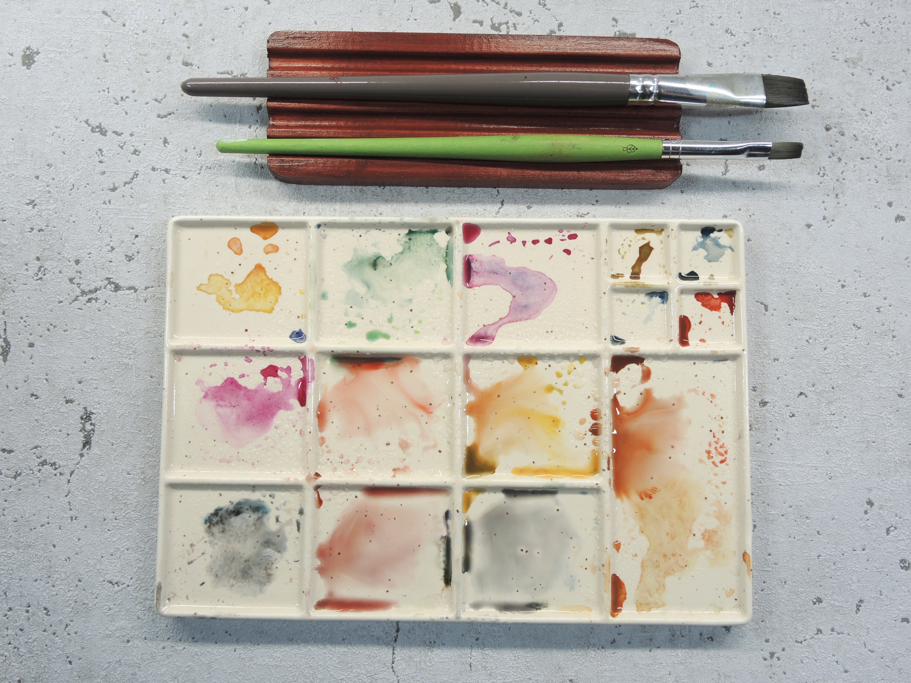 Porzellan-Aquarellpalette – 5-stufige, Runde Mischschalen, Stapelbar – Für Chinesische Malerei, Maniküre & Kunst