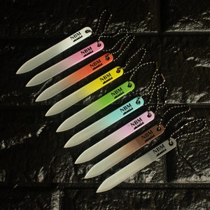 Portable Crystal Glass Nail File with Case - 6 Colors. - For Nail Care & Manicure.