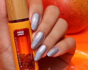 Cuticle Buddy ® Portable Cuticle Oil and Nail Oil do pielęgnacji paznokci - wegański. Nietestowany na zwierzętach. Naturalnie pachnący. Koktajl z mango. 8 ml.