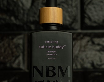 Cuticle Buddy ® Refill Dropper Cuticle Oil and Nail Oil for Nail Care Vegan. Cruelty-Free. Naturally scented with Lavender & Rosemary. 30ml.