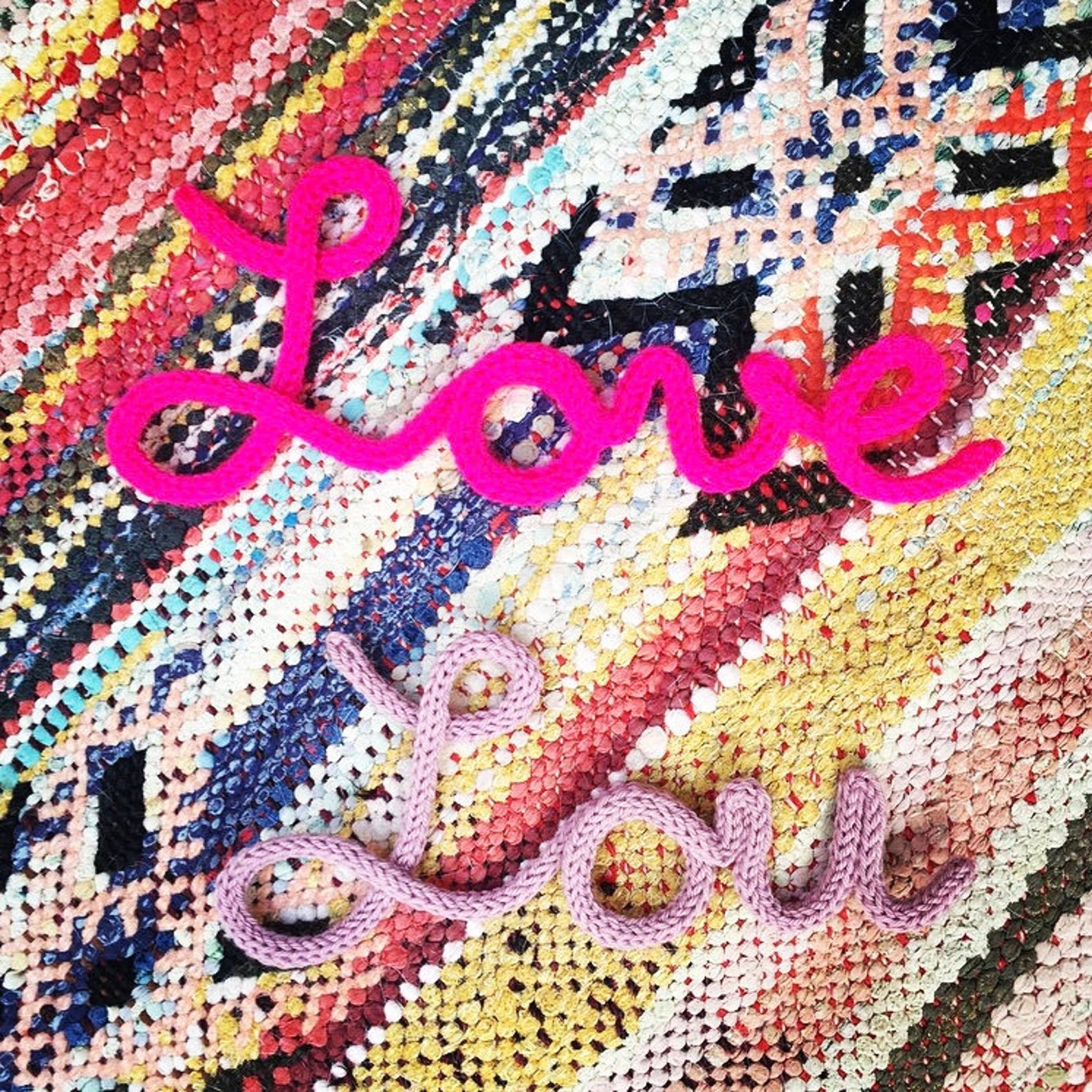 Wool name or word spool knit wall decor / 3 letters Etsy