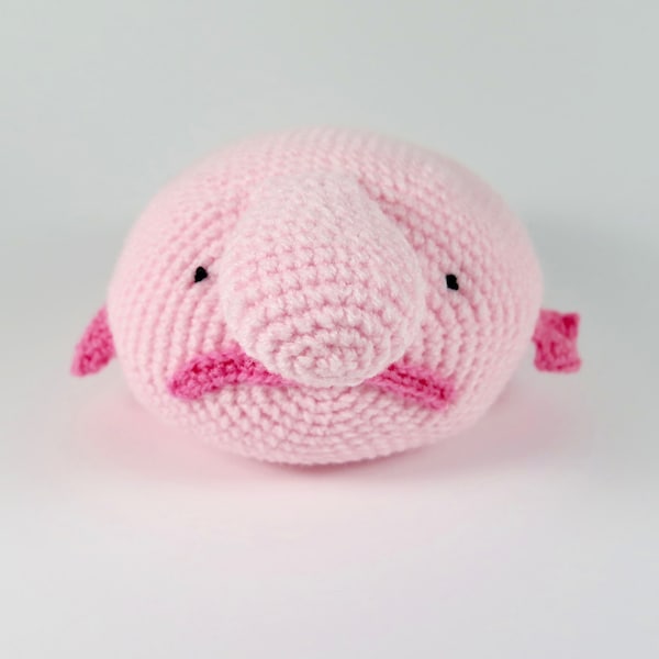 Blobfish plush amigurumi pattern - Bertha the Blobfish -  Easy crochet toy knitting patterns - Crochet amigurumi pattern for kids toy