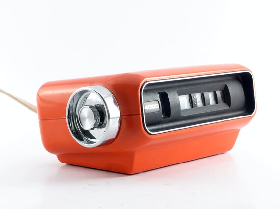 Japanese Vintage Flip Clock SANKYO Digital 4000/ Orange Alarm