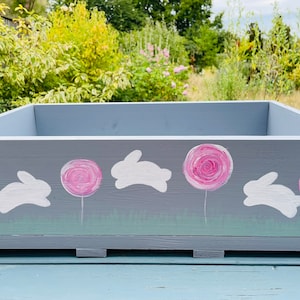 Rabbit digging box, dig box for rabbits, bunny digging box, digging toy for rabbits, extra large wooden rabbit bed