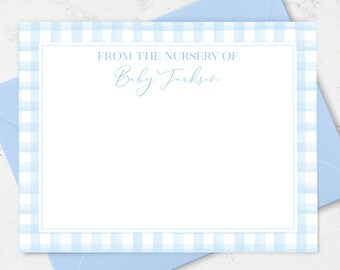 Pale Baby Blue Crystals Pretty Personalized Wedding Thank You Cards