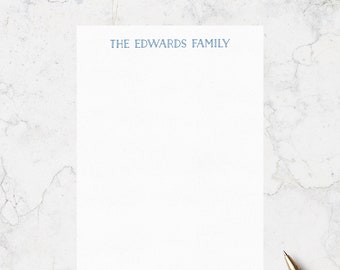 Personalized Family Notepad Lined or Unlined 50 or 100 Sheets, Tear Off Note Pad Memo Pad, Choose Your Ink Colors, Family Notepad with Names