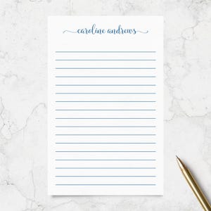 Bloc de notas personalizado con o sin rayas, 50 o 100 hojas en 4 tamaños: bloc de notas desprendible, bloc de notas de escritorio, papelería, bloc de notas personalizado, lista de tareas imagen 3