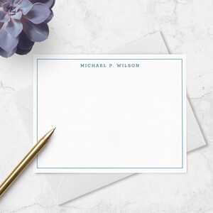 Stationery Set, Custom Note Cards | Personalized Border | Professional Stationary For Men Bild 7