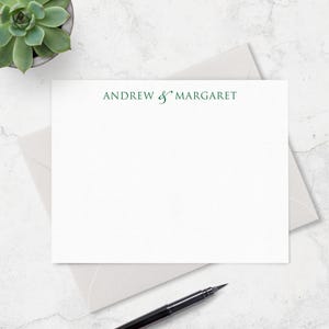 Personalized Stationery Set: Couple's Note Cards with Envelopes | A2 or A7