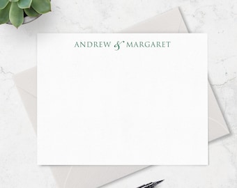 Personalized Stationery Set: Couple's Note Cards with Envelopes | A2 or A7