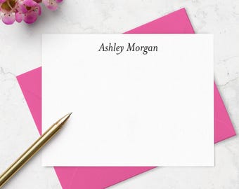 Personalize Note Cards with Envelopes  Stationery Set, Personalized with a Name,  , Gift for Her