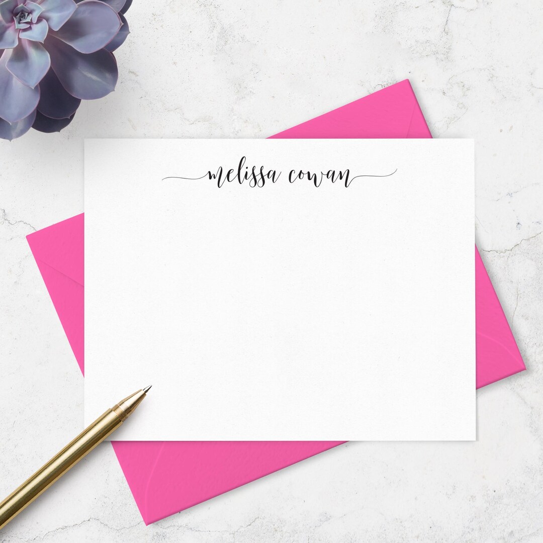 Personalized Stationery Set: Custom Note Cards With Envelopes | A2 or ...