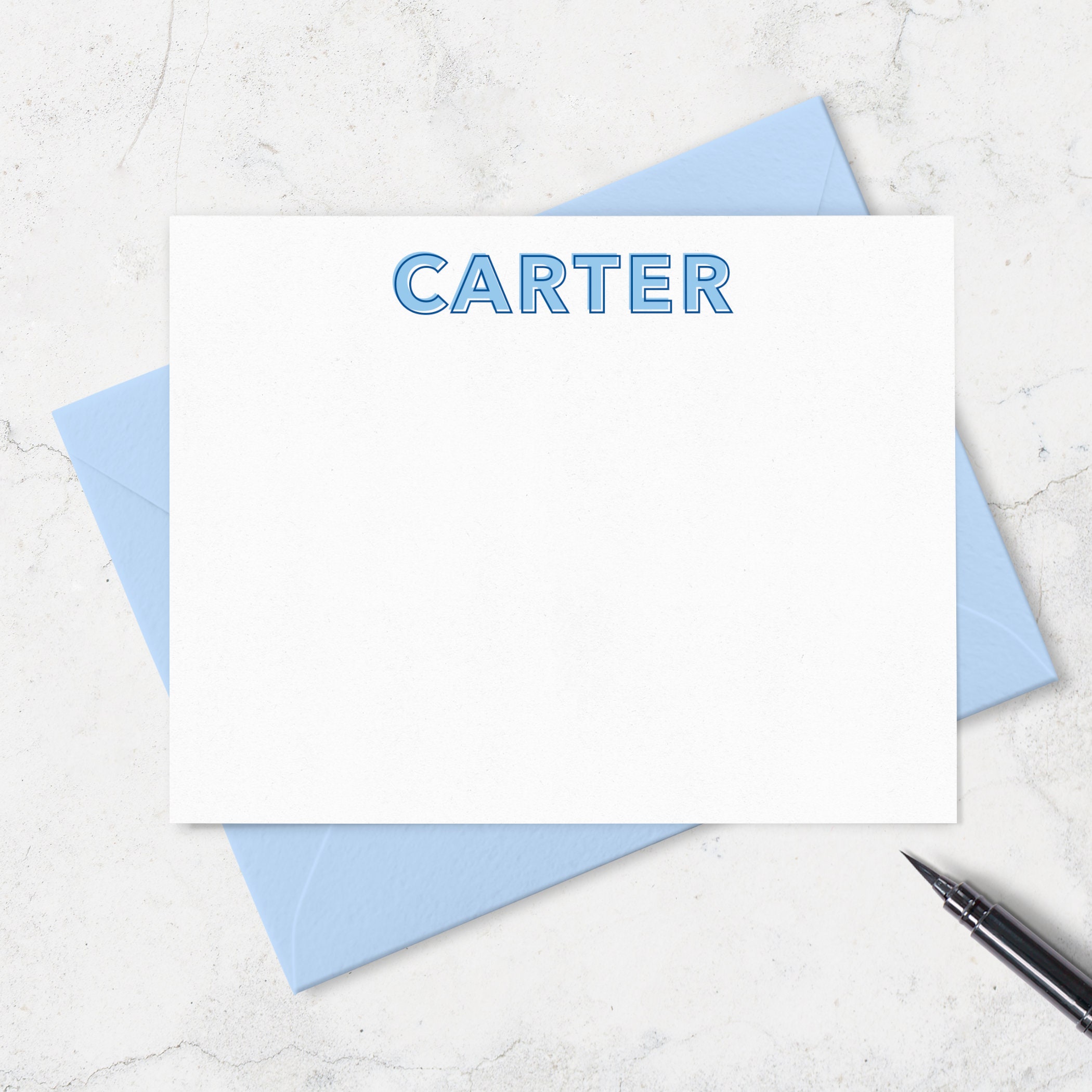 Note Cards for Boys, Personalized Notecard & Envelope Stationery Set …