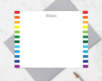 Rainbow Note Cards for Children, Cute Stationery Set for Boy or Girl