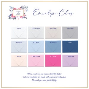 Personalized Note Cards & Envelope Set, Custom Stationery With Name in ...