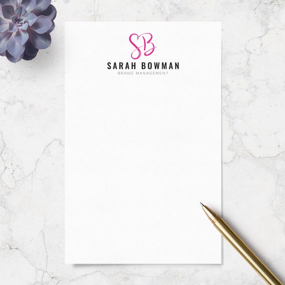 Logo Notepad for Business or Shop Logo Memo Note Pad With Etsy
