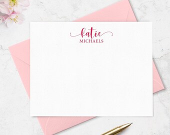 Custom Stationary Set, Personalized Note Cards with Envelopes Stationery