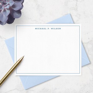 Stationery Set, Custom Note Cards | Personalized Border | Professional Stationary For Men Bild 8
