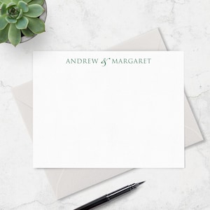 Personalized Stationery Set: Couple&#39;s Note Cards with Envelopes | A2 or A7