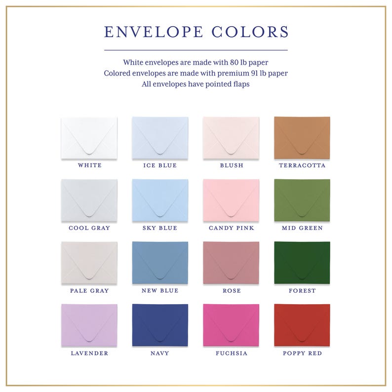 Personalized Stationery Set With 10 Note Cards + 10 Envelopes + 50 Page ...
