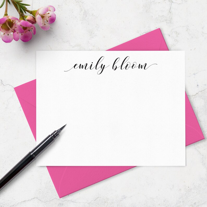 Custom Stationery Set of 10 Personalized Note Cards & Etsy