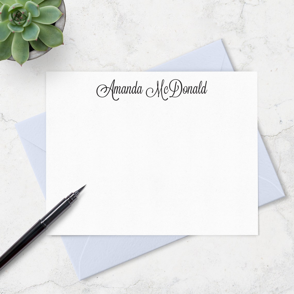 Personalized Note Cards With Envelopes Boxed Stationery Set - Etsy