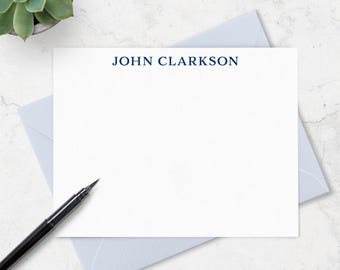 Note Cards for Men, Personalized Stationery Gift for Him