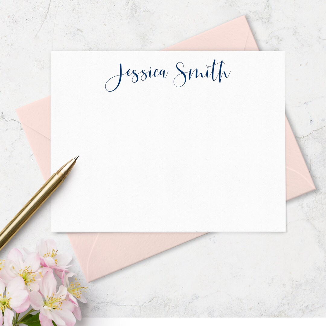 Personalized Note Cards & Envelopes Set of 10 Thank You Etsy