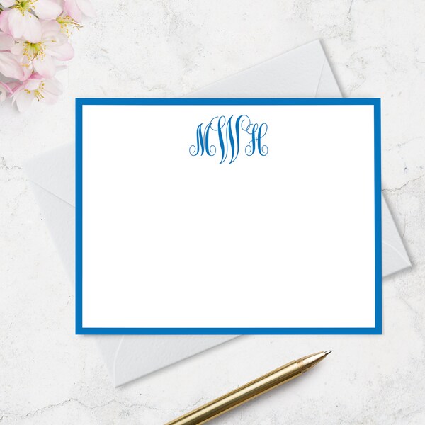 Initial Note Cards Etsy