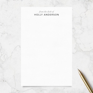 Personalized Desk Notepad from the Office Of, Professional Office Notepad, Simple Professional Design 50 or 100 Sheets, Lined or Unlined
