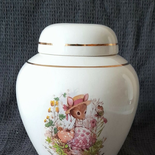 Vintage Crown Devon S.Fielding ~ Ginger Jar ~ ‘A Little Friendship'~ Child’s ~  Friendship Gift ~ Decorative ~ Circa 1950's ~ Collectable.